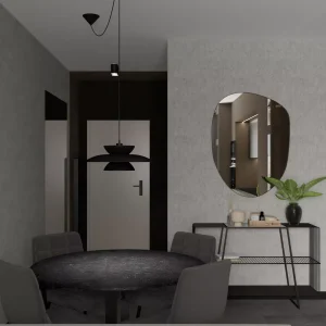 Salon - stół, drzwi